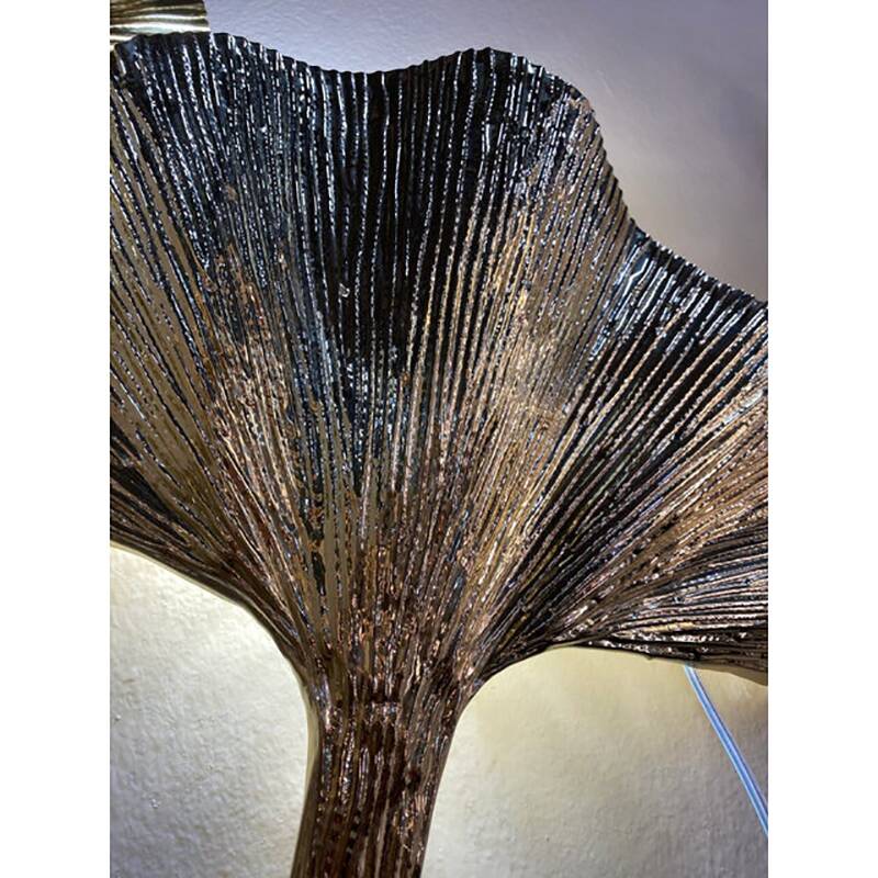 Set of 2 Contemporary Italian Brass Leaf Wall Sconce by Simoeng