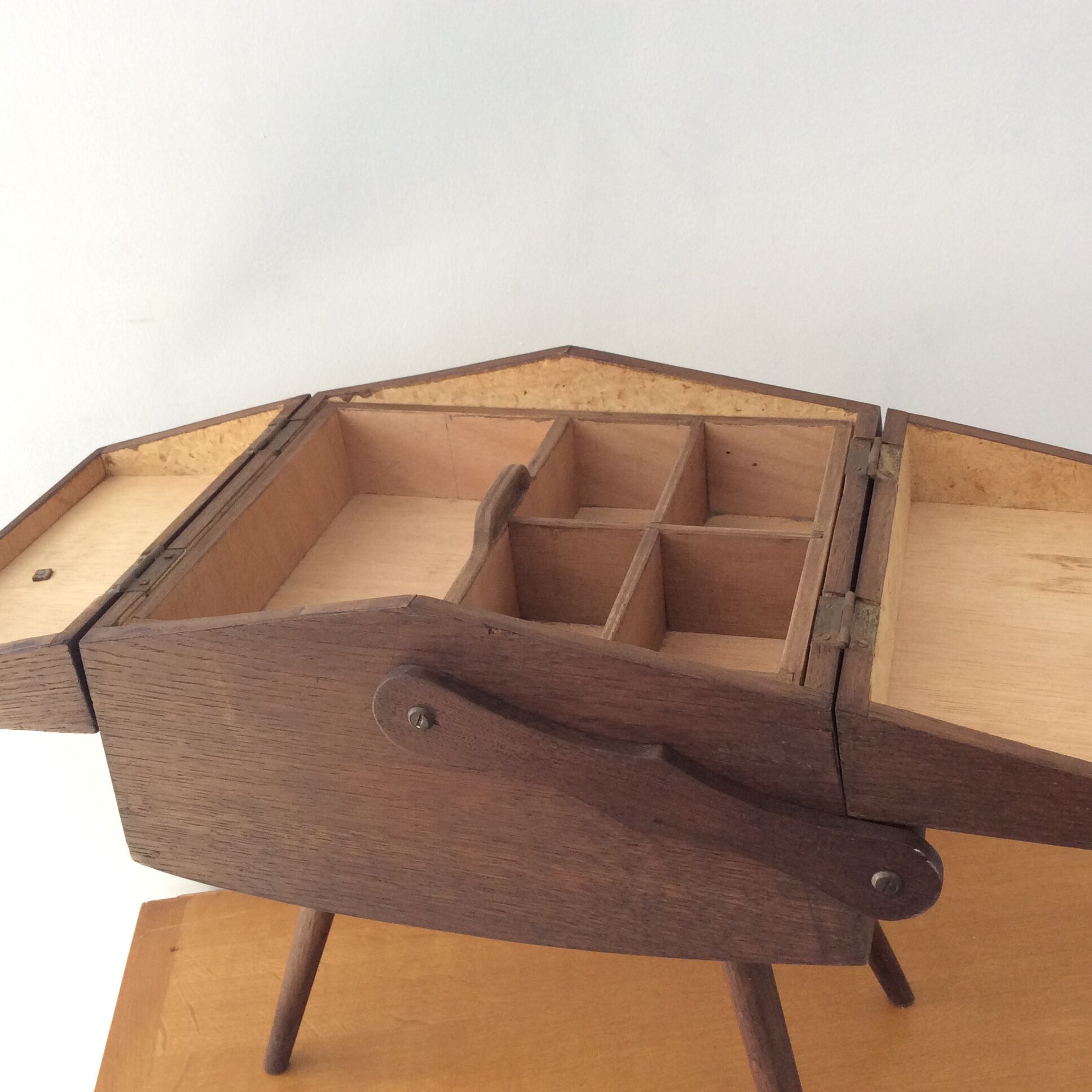 Scandinavian sewing bakset tripod of the 60s