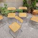 Vintage Plia Folding Chair in Vienna Straw by Giancarlo Piretti for Anonima Castelli, 1970s, Set of 5