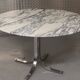 tulip table in marble and chrome metal italy 1970