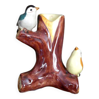 Ceramic vase aux Oiseaux Jérôme Massier (1850-1926) Vallauris