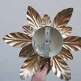Paire d'appliques : fleurs dorées