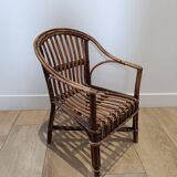 Vintage rattan armchair for children