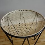 Side table with removable tray