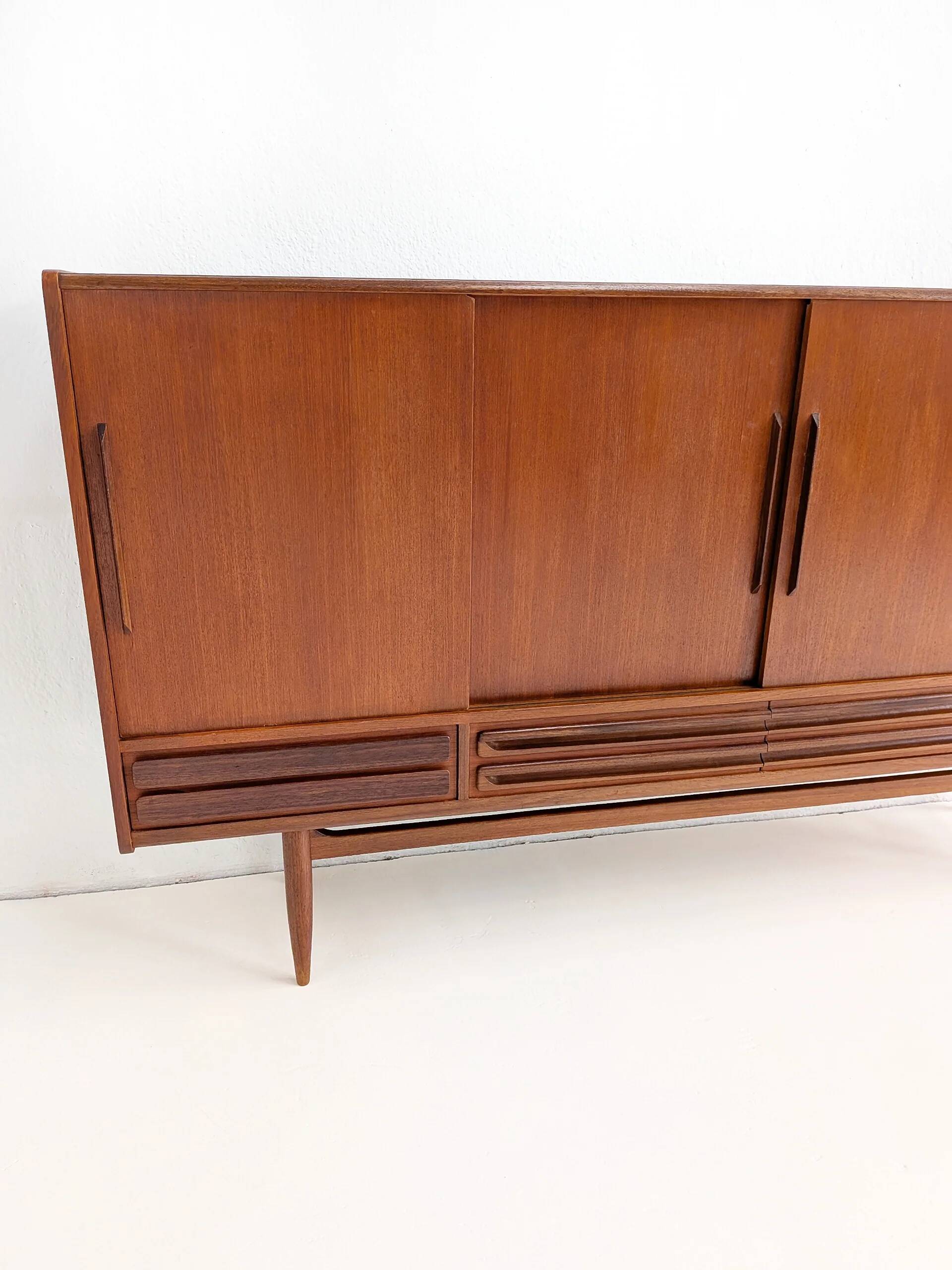 Danish midcentury modern teakwood highboard 1960s