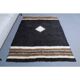 Vintage Turkish Hand-Knotted Wool Cotton Brown Kilim Area Rug 132x180