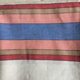 Colored striped linen tablecloth