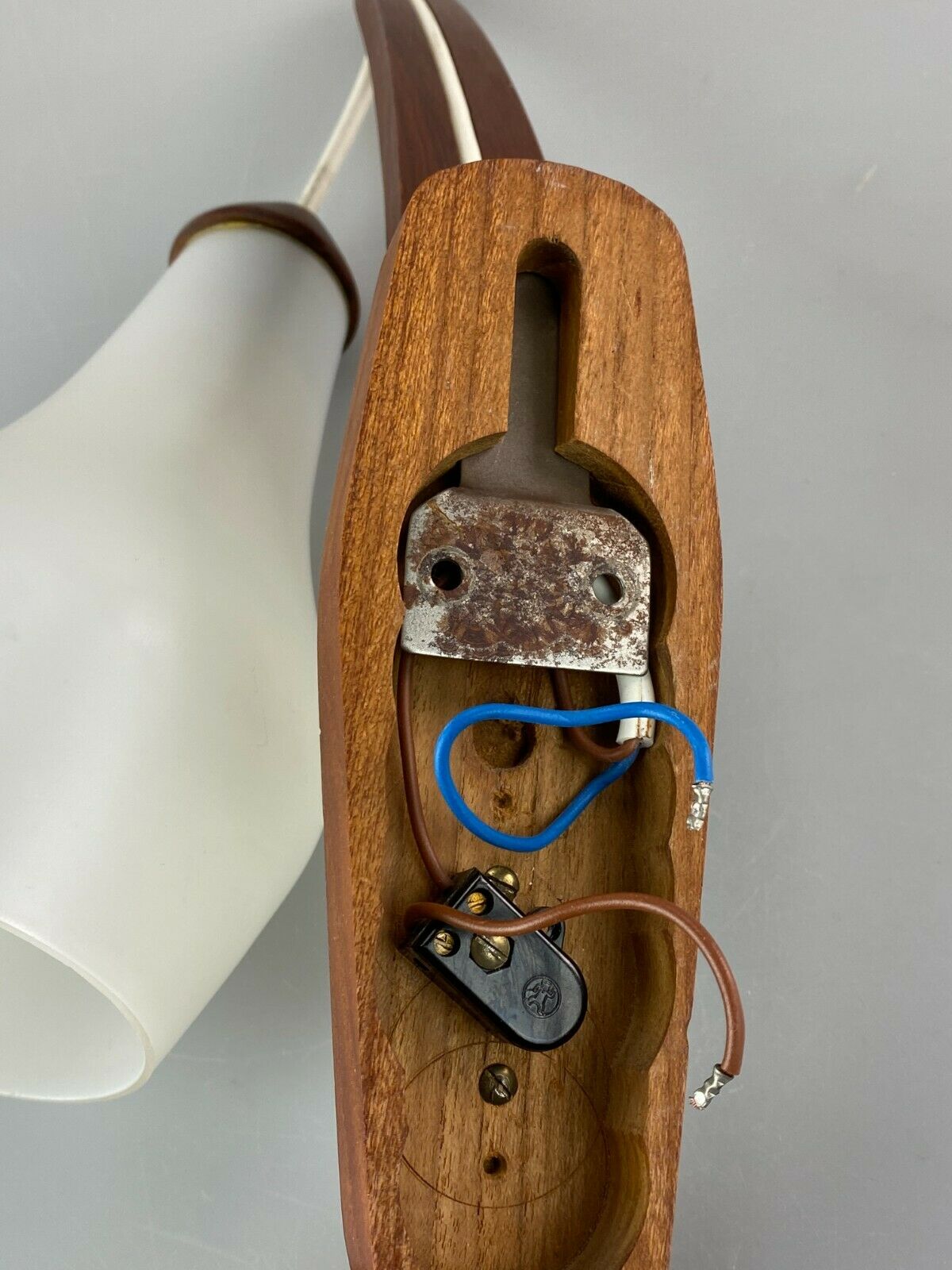 60s 70s lamp teak light wall lamp Uno & Östen Kristiansson Luxus 60s