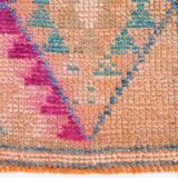 2x12 Rug For Kitchen Orange Herki Vintage Runner Rug, 73x369Cm