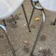 4 beige Formica and steel kitchen chairs from the 1970s