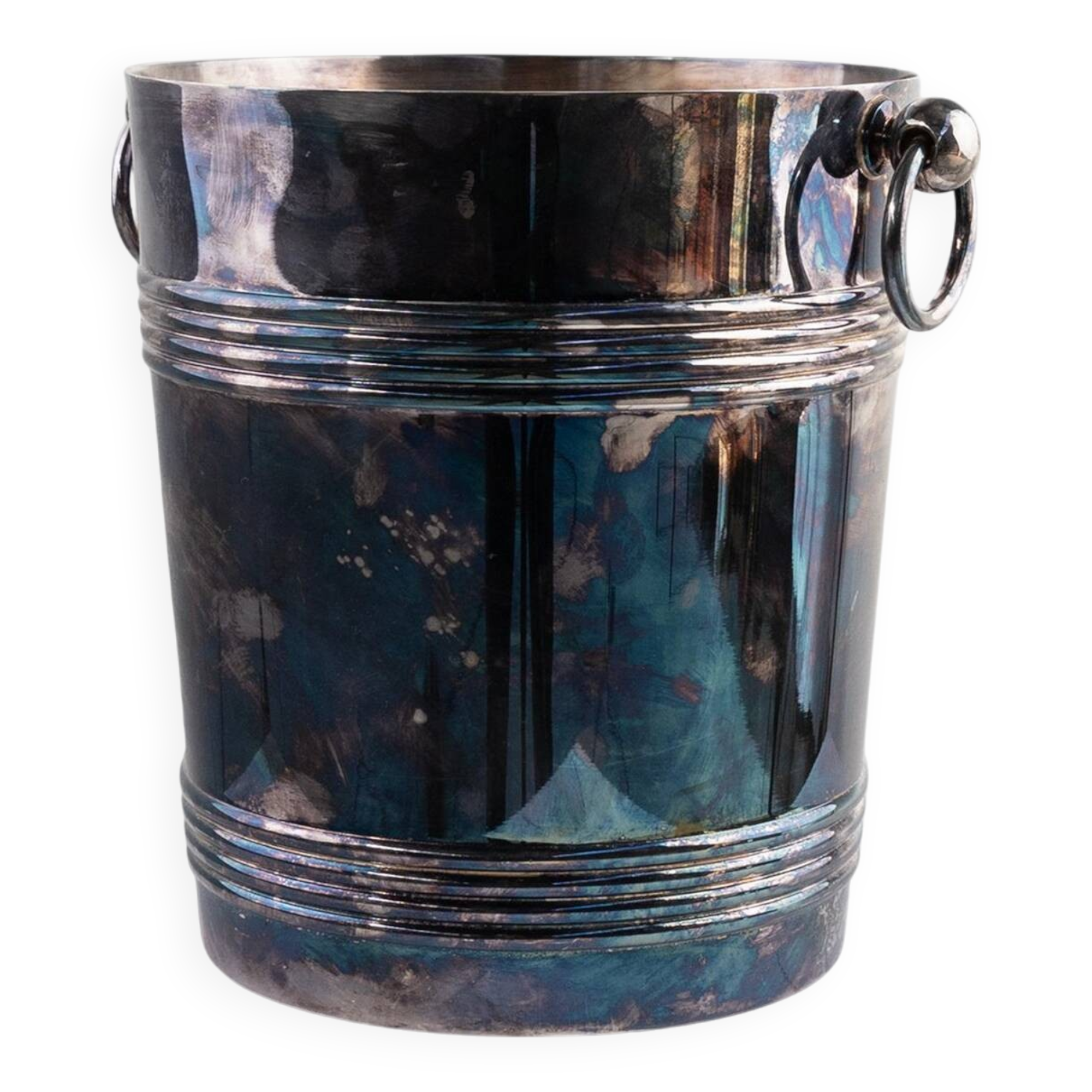 Silver-Plated Champagne Bucket Marked Christofle France, 1950s