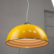 Rare Large Yellow Space-age Pendant from Guzzini, 1970s