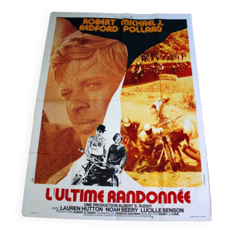 Affiche cinéma originale "L'ultime Randonnée" 1970 Robert Redford 120x160 cm