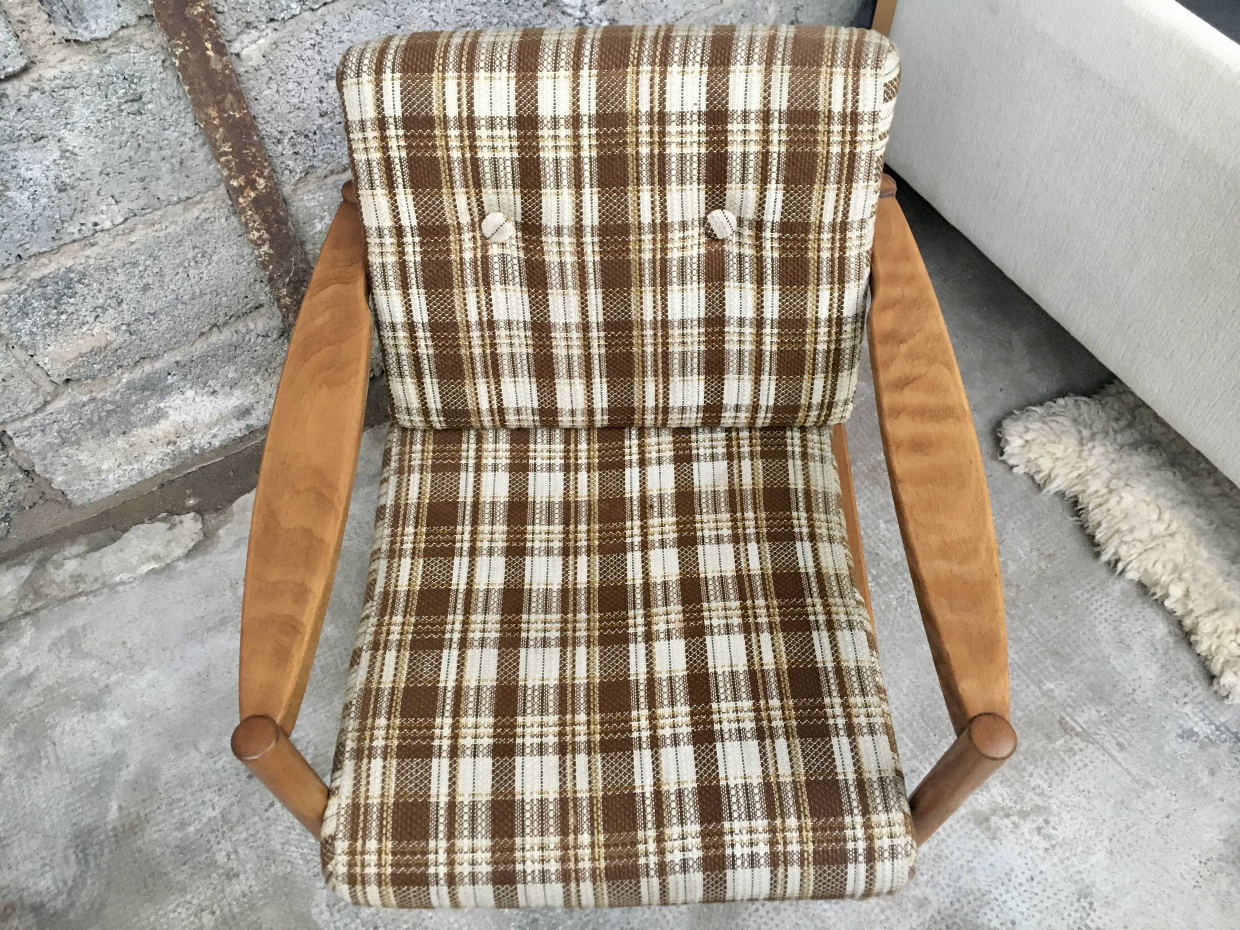 Pair of Scandinavian armchair fabric tiles