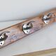 Wall coat rack in wood and metal