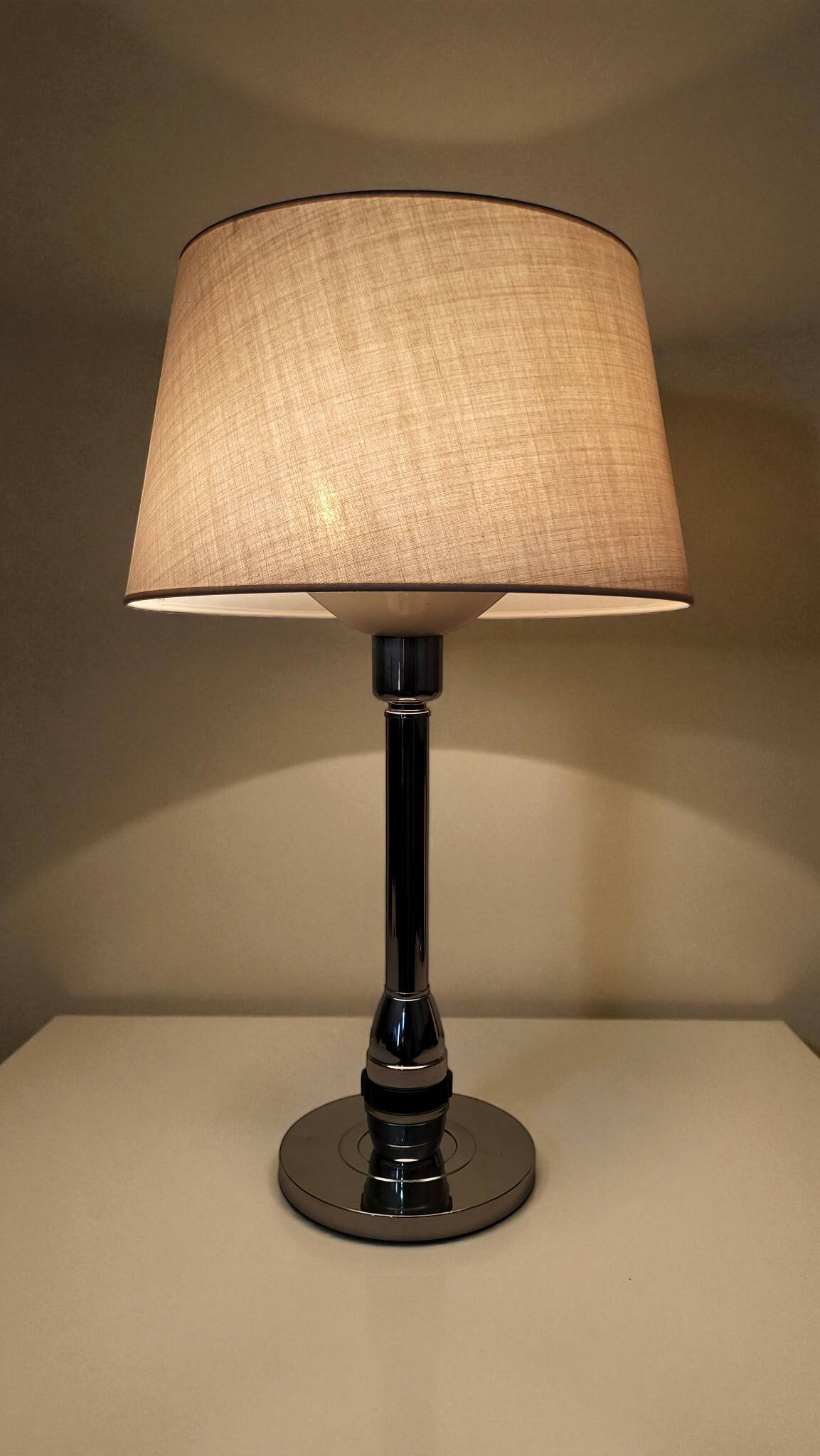 Lampe Jumo chrome années 50