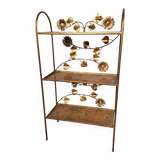 Gilded étagère, French, 1960s