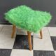 Green fluffy foot stool 1960s