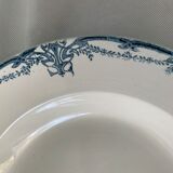 Service 20 plates and 3 dishes blue earthenware Vaucluse U-C Sarreguemines Digoin