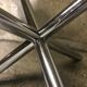 Vintage  glass and chrome round dining table 1970