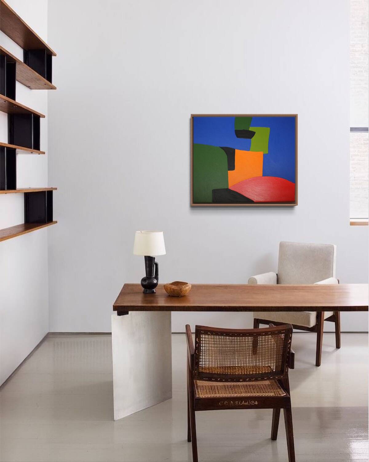 Colorful contemporary abstract on canvas