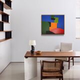 Colorful contemporary abstract on canvas