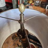 Neoclassical Bronze & Fluor Spar Lamp Signed Maison Charles