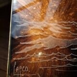 Gold and bronze powder table signed Lasco