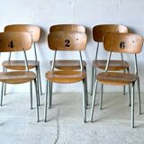 Chaises d'école, lot de 6
