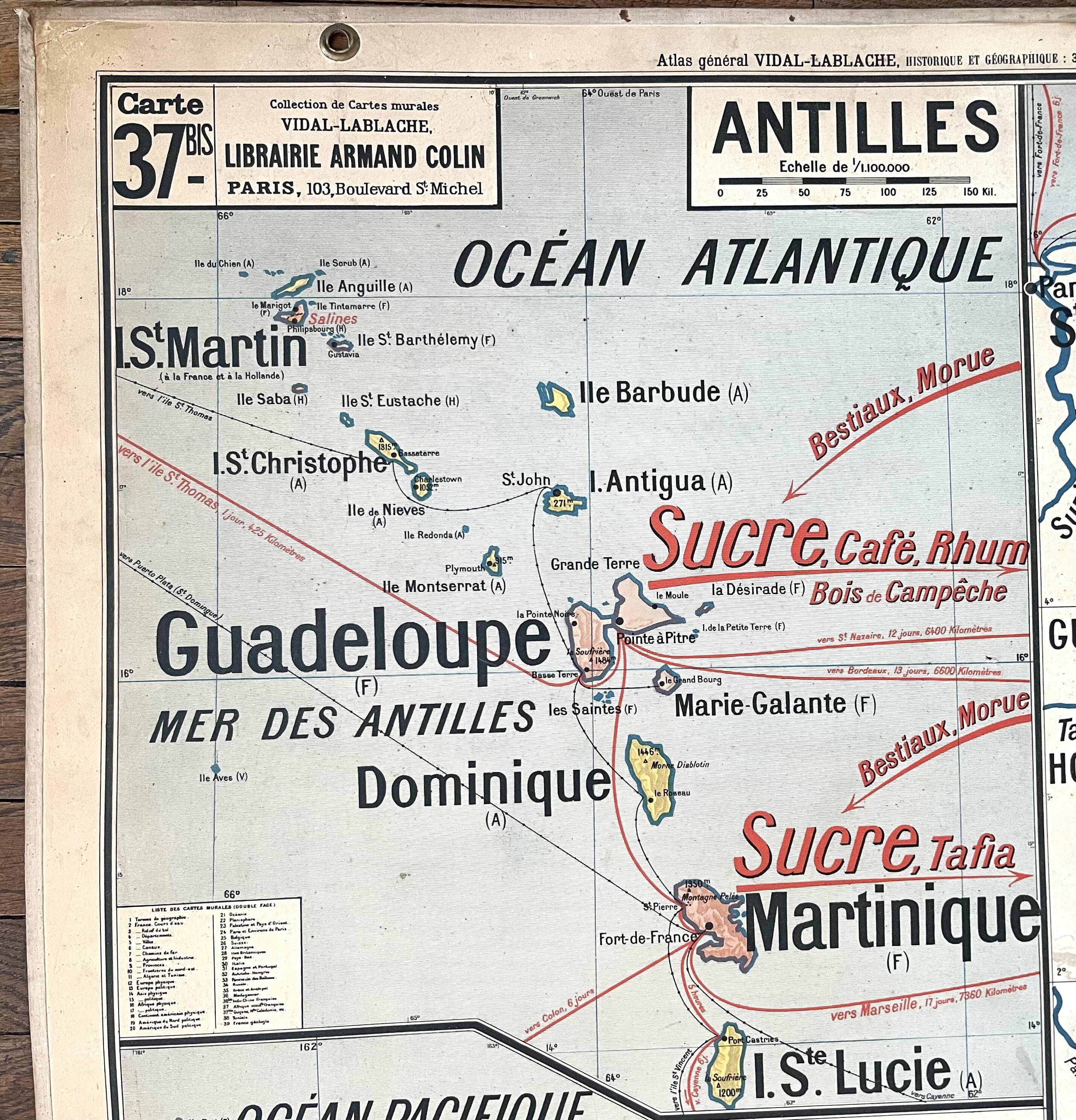 Old school map Vidal-Lablache 37, T10, 1914 - West Africa