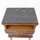 Pair of Louis XVI Style Bedside Tables with Inlays and Marble Top, Italy, 1