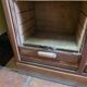 Antique double curtain cabinet in oak