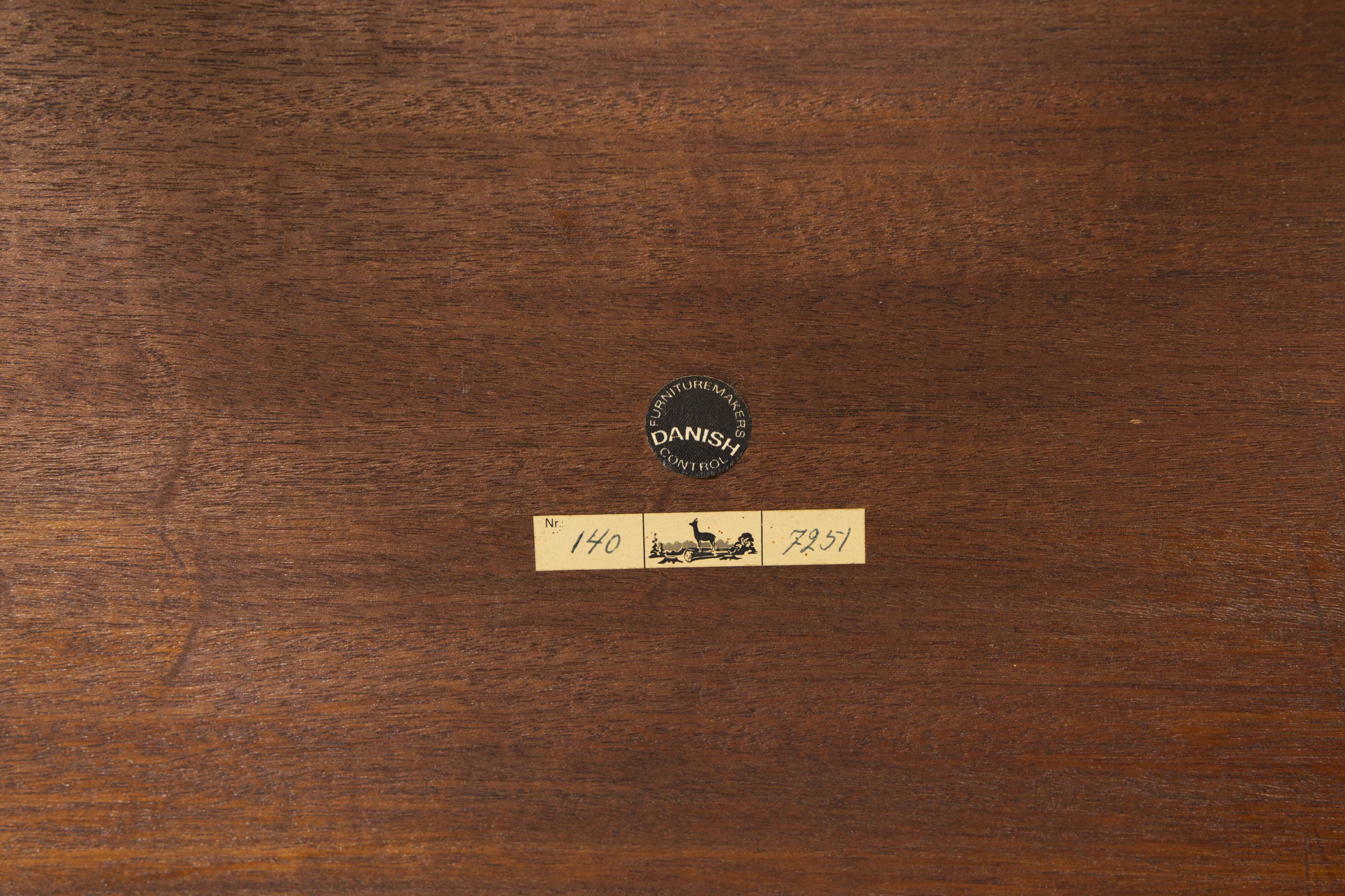 Teak side table by Severin Hansen Jr., Haslev Møbelsnedkeri Denmark, 1960s