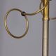 Vintage 1960s floor coat stand in golden brass, italian design