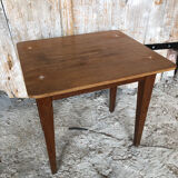 Table ecolier bois pieds compas vintage