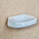 White wall-mounted soap dish in porcelain, 1950s.