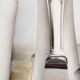 Set of 12 vintage knives, stainless steel blade and silver handle