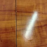 Small wooden drop-leaf table