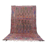 Tapis marocain vintage 195 x 349 cm - Tapis en laine berbère - Tapis fait main bohème
