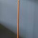 Danish teak floor lamp with brass tripod foot, 1960s