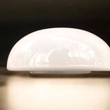 Minimalist large opaline glass flush mount ceiling lamp