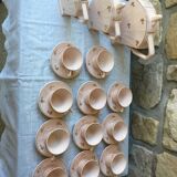 Art deco coffee service in rosé earthenware