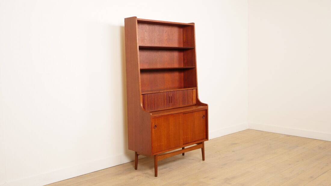 Vintage bookcase | Secretary | Teak | Johannes Sorth