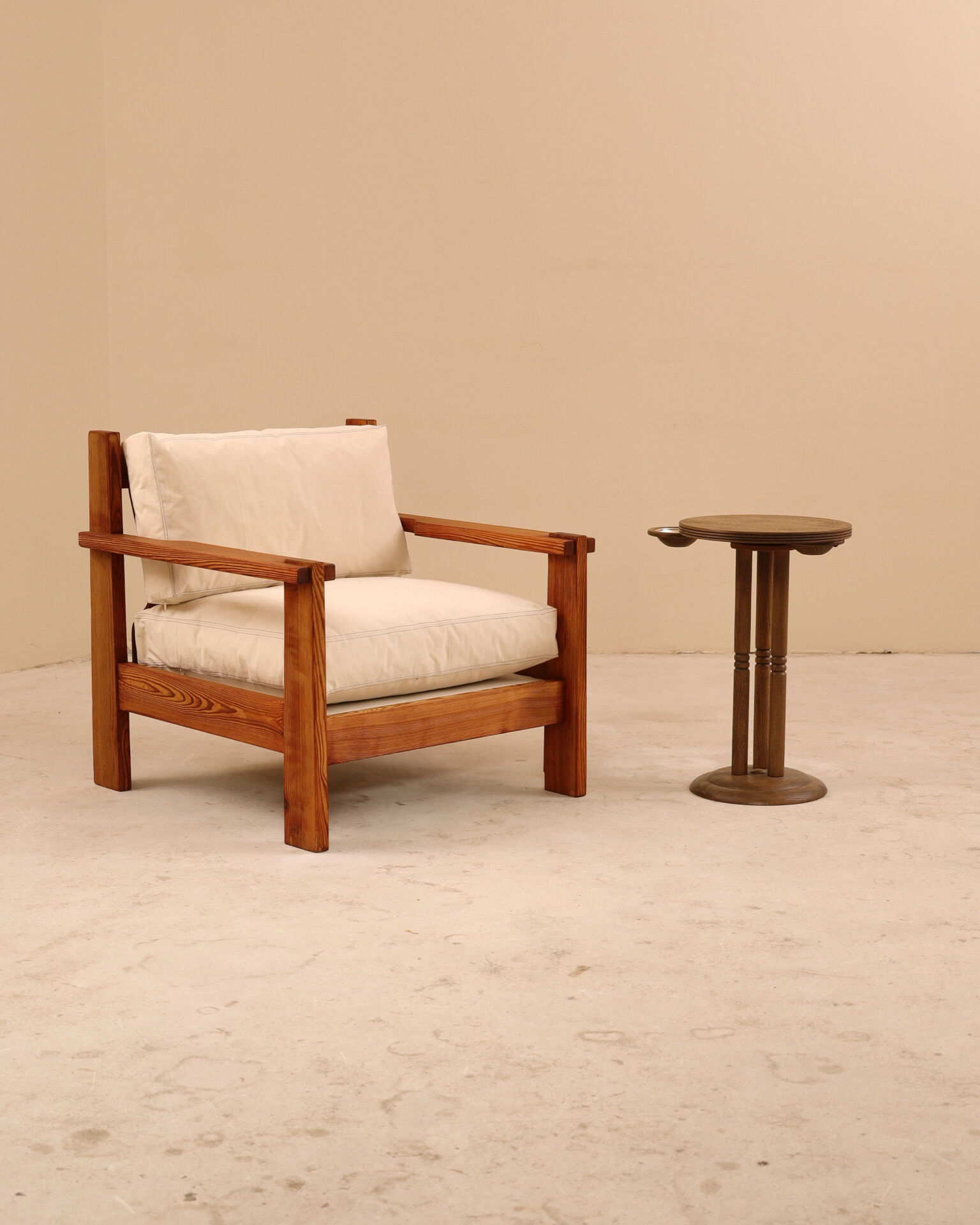 Pine armchair, 1970s