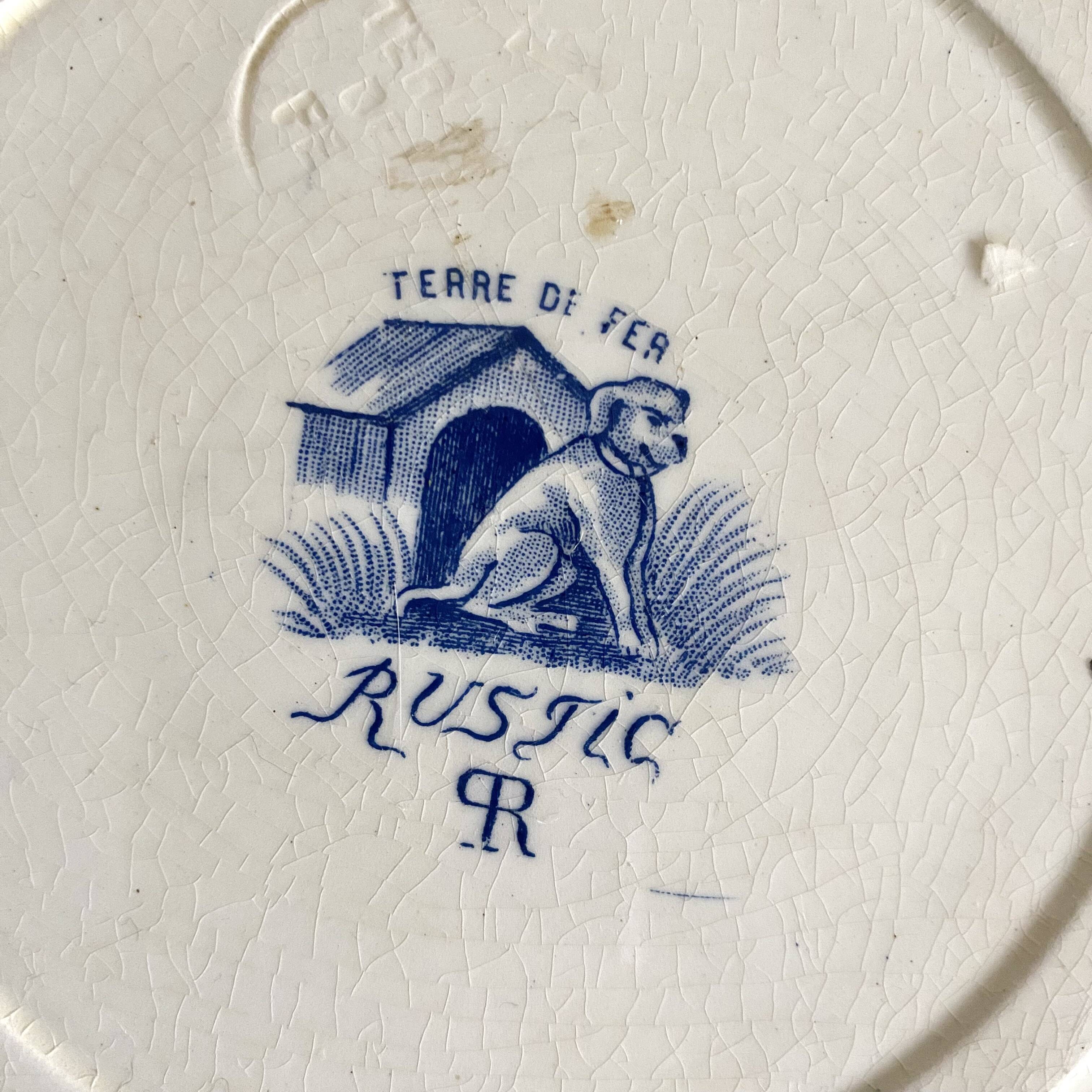 Assiette terre de fer "Rustic" paon