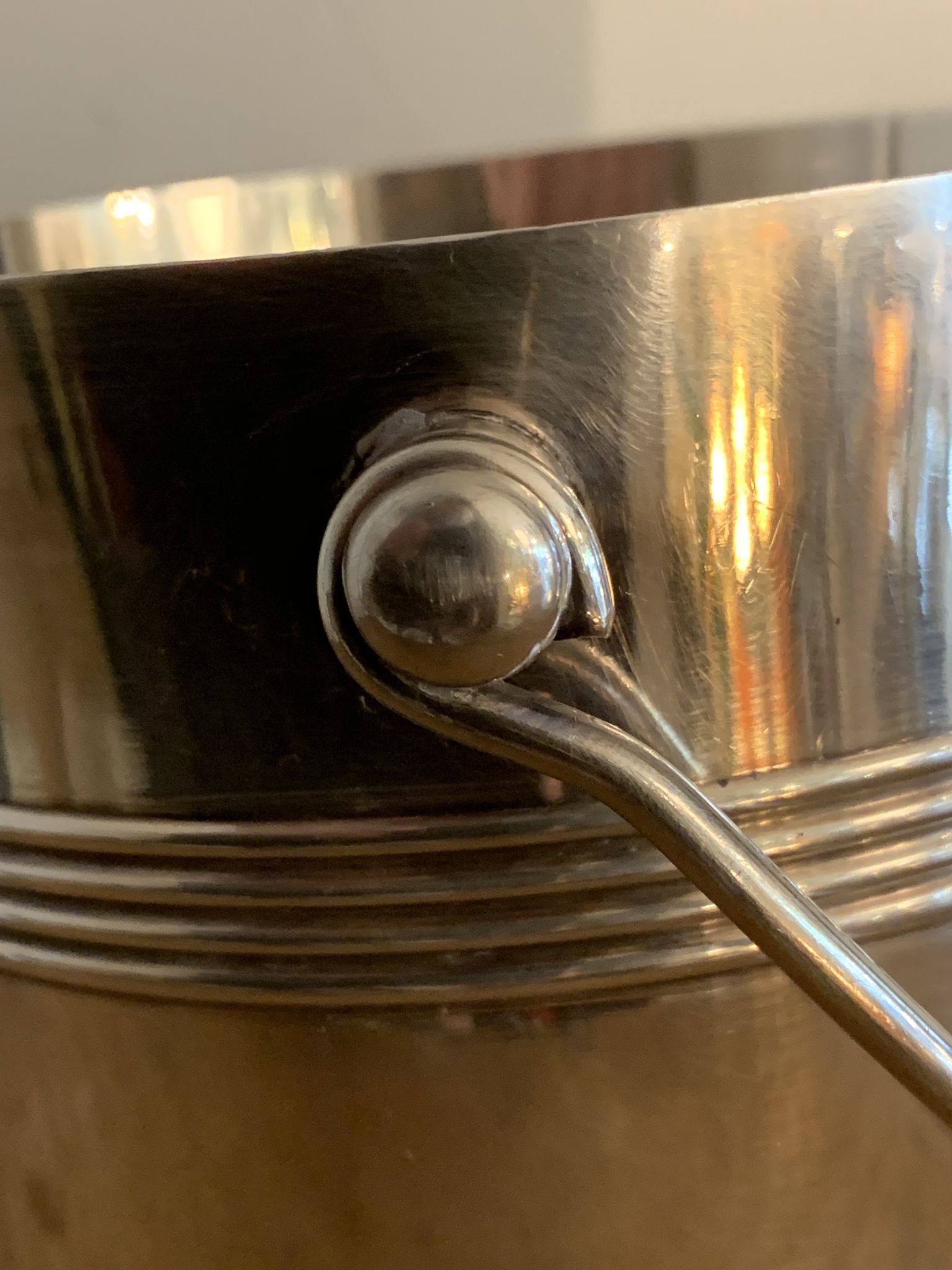 Gallia Christofle 1940 silver metal ice bucket