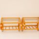 Scandinavian bentwood and glass bedside tables from Gemla, 1920s, set of 2