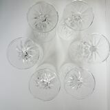 6 chiseled water glasses