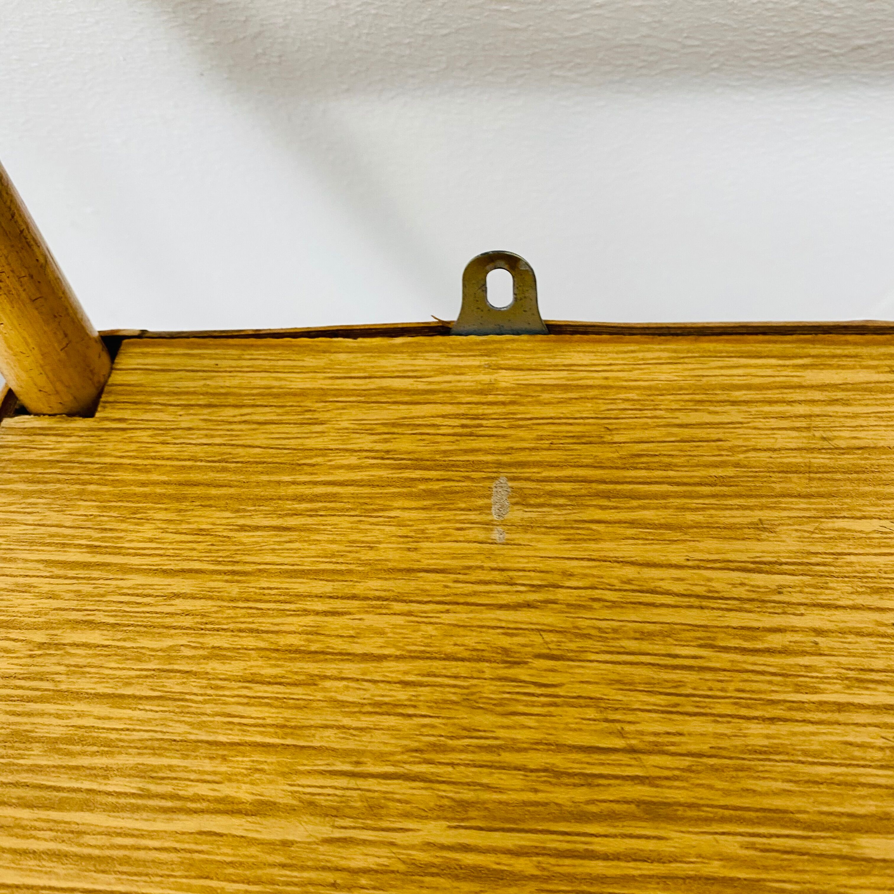 Rattan wall shelf 60s