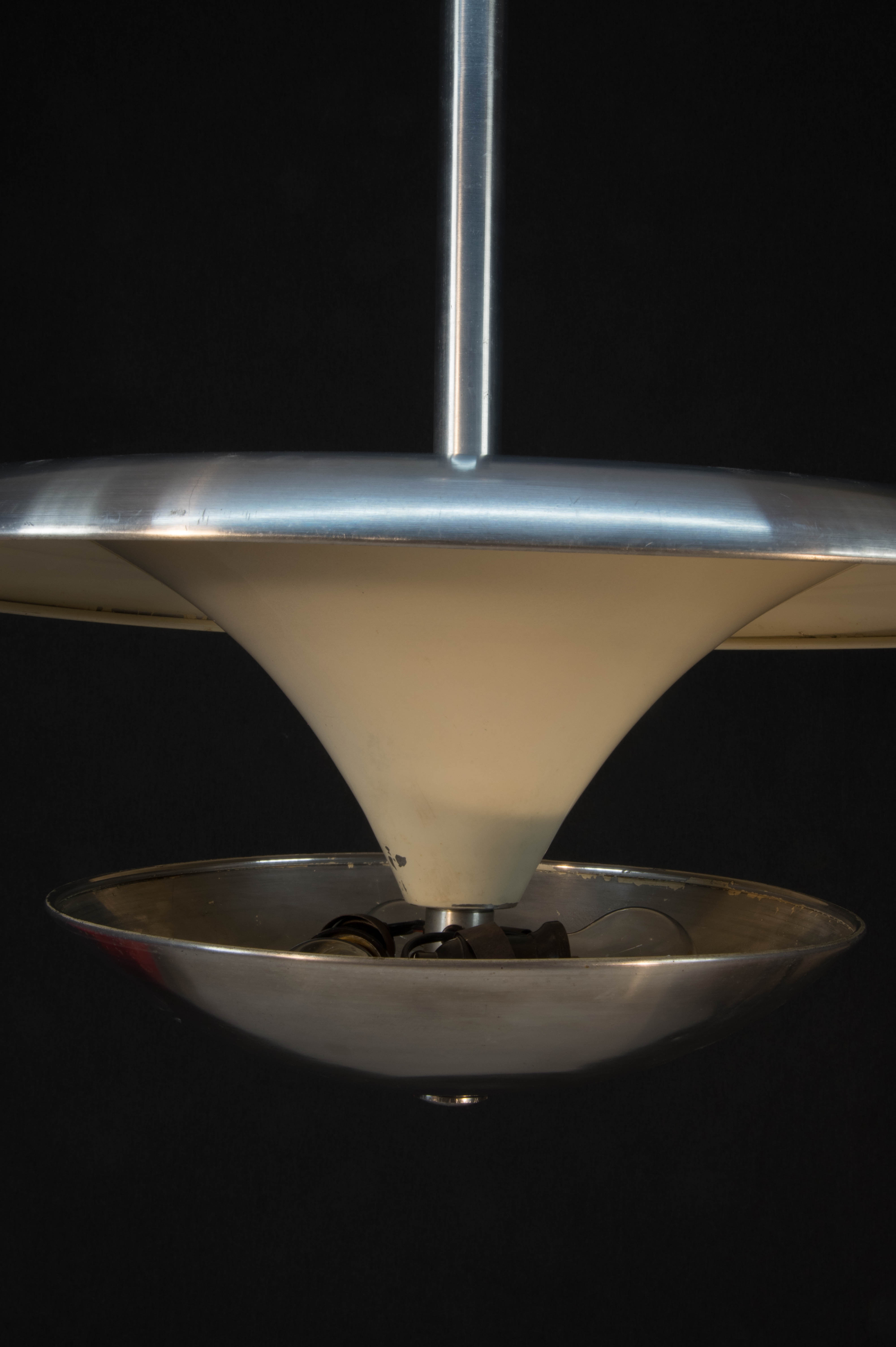 Bauhaus chandelier with indirect light, 1930s